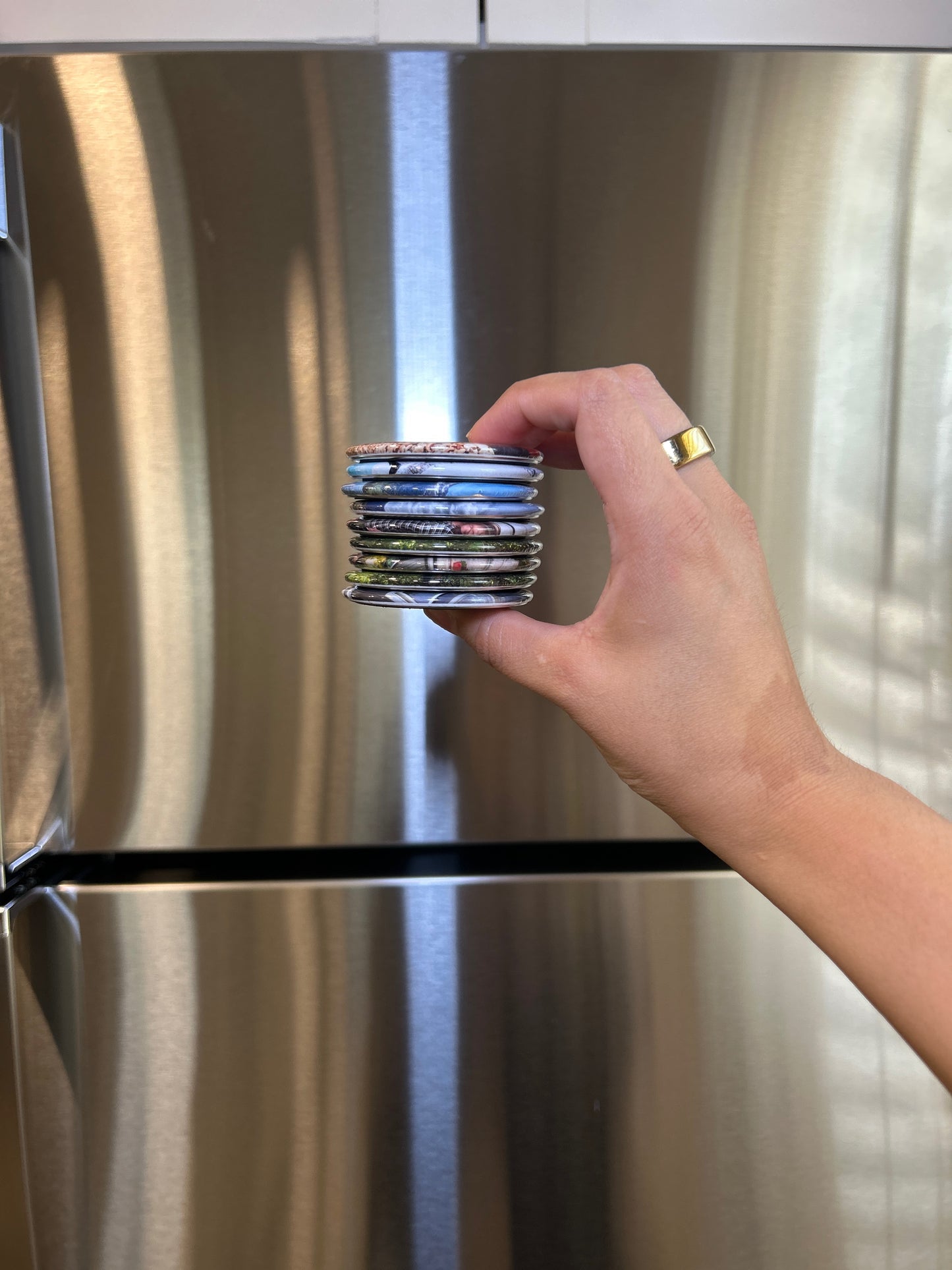Custom Photo Round Magnets