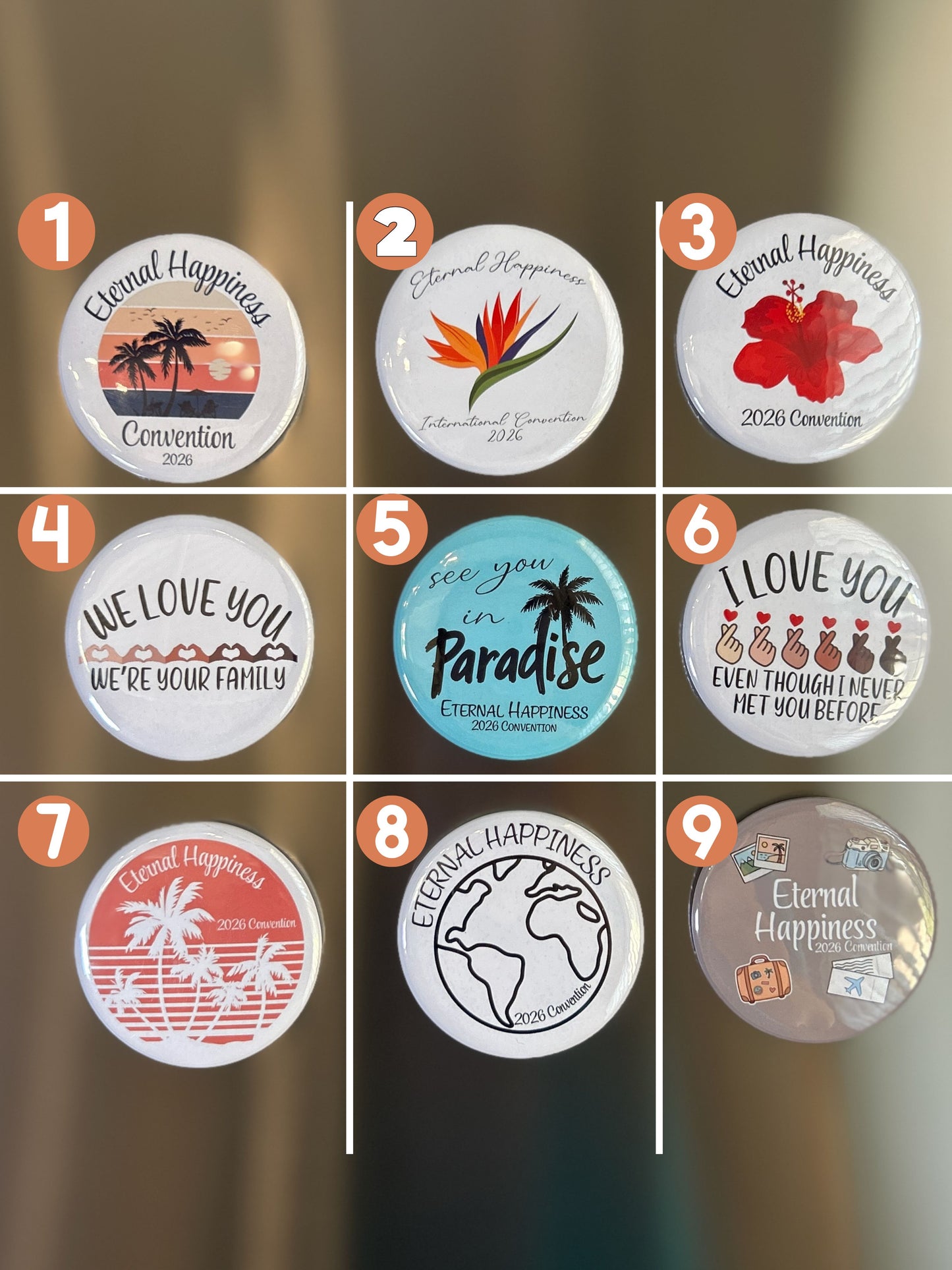 Convention Round Magnets